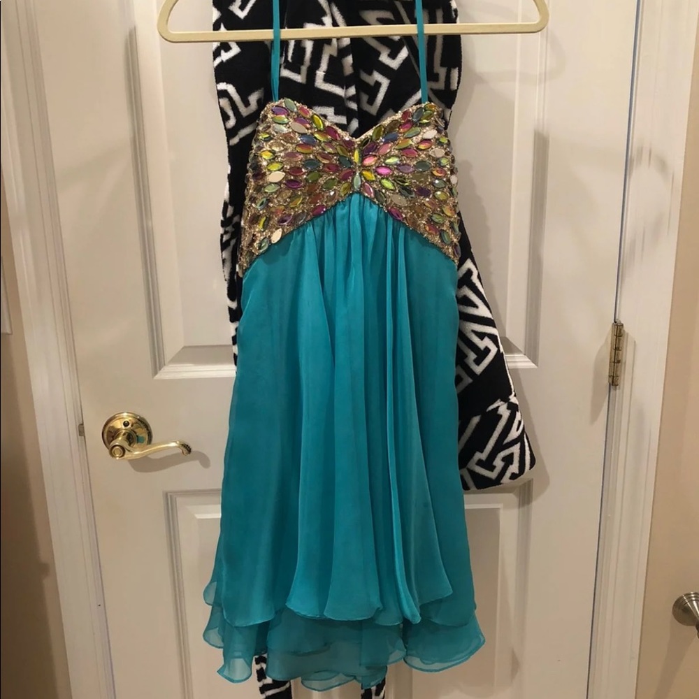 Blue Sequin Dress